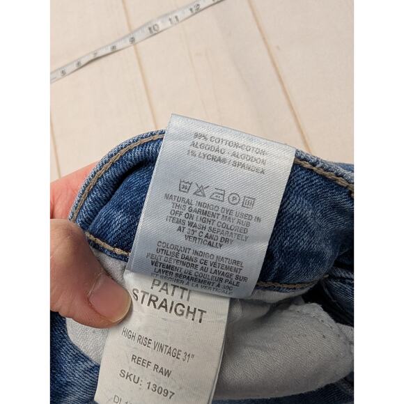 Dl1961 Patti vintage straight jeans reef raw split hem - Picture 12 of 14